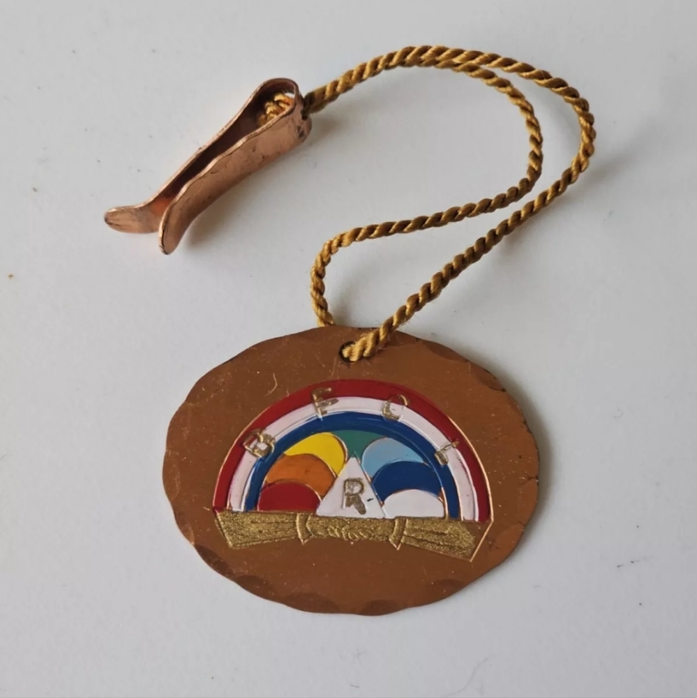 Vintage Rainbow Girls Clip 1940s Metal